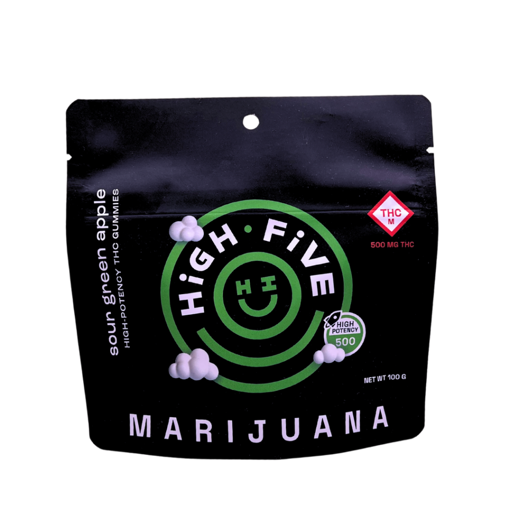 Photograph of product: High Five | Gummies | Sour Green Apple 500mg
