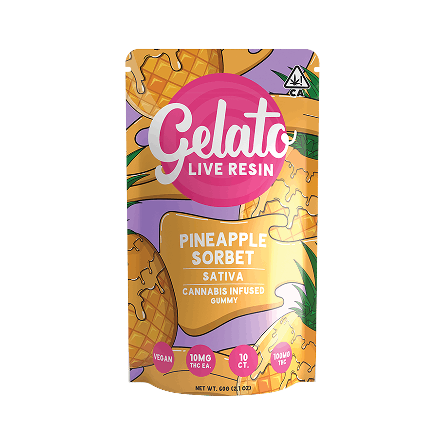 Photograph of product: Gelato Gummies LR Pineapple Sorbet 100MG