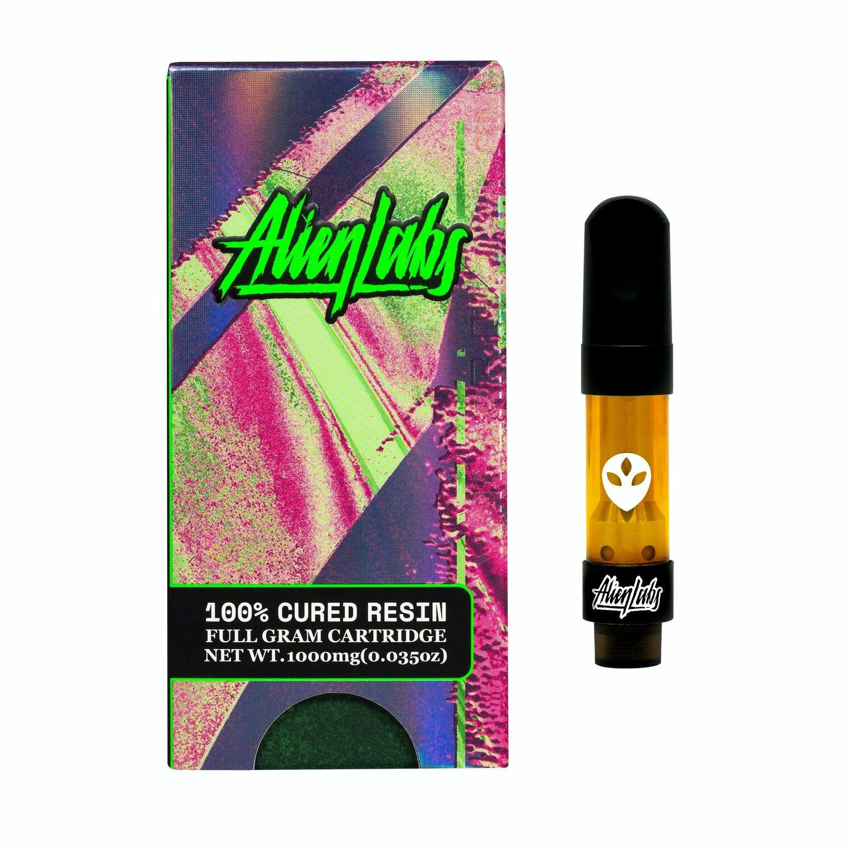 Photograph of product: Alien Labs Cured Resin Cartridge BK Satellite $20