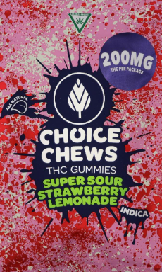 Photograph of product: Super Sour Strawberry | Gummies 200mg