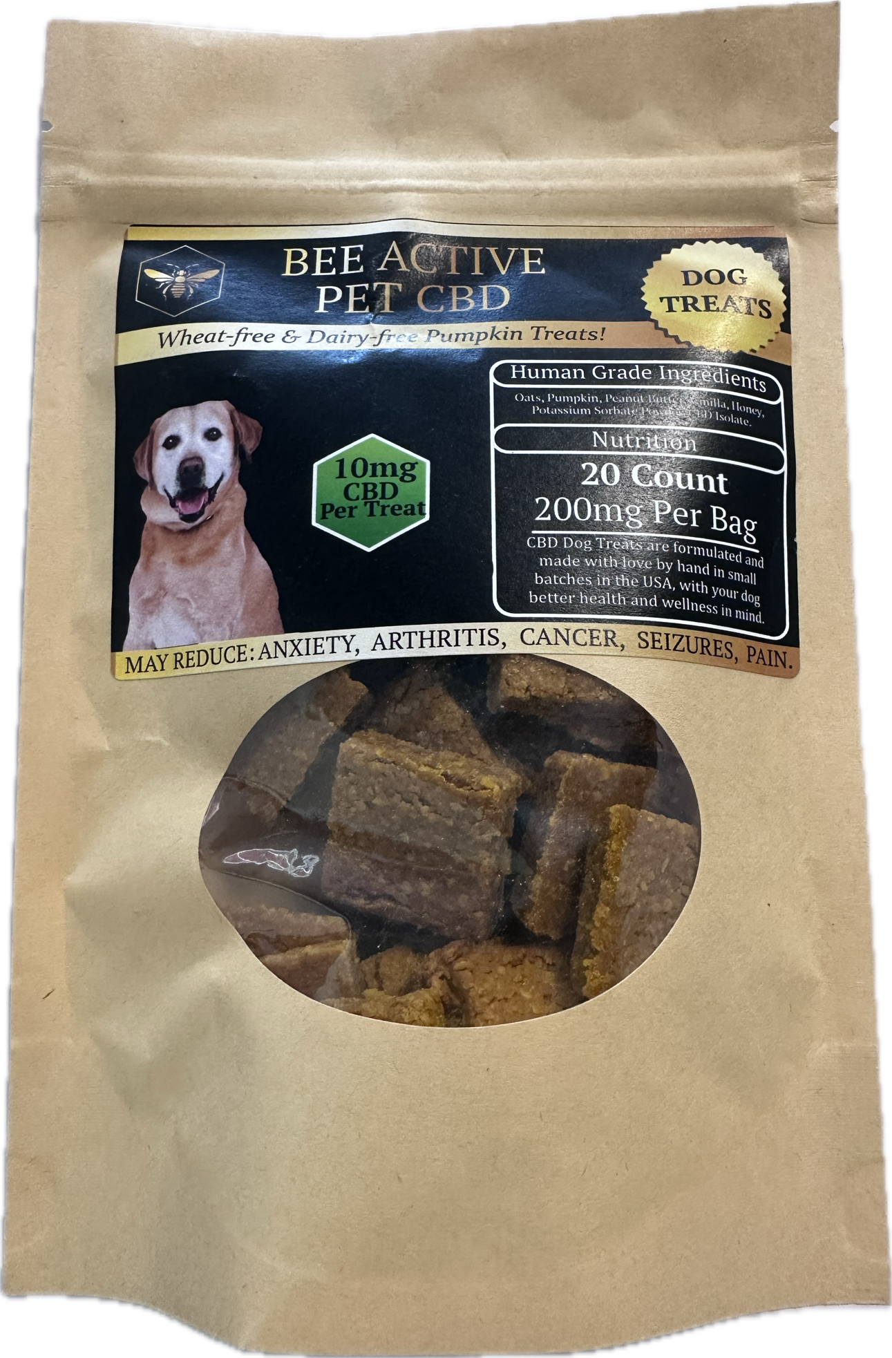 Photograph of product: Bee Active CBD Dog Treats 10mg 20ct