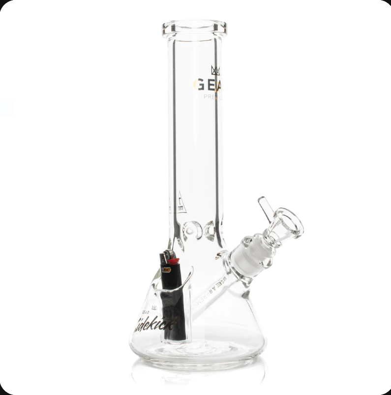 Photograph of product: Clear Sidekick Beaker Tube W/Built In Lighter Holster