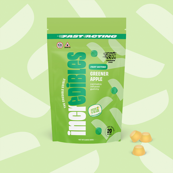 Photograph of product: Fast Acting Greener Apple | Gummies | 10 pack | 100mg TH-oui