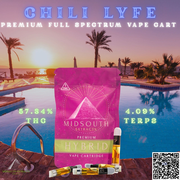 Photograph of product: MidSouth Extracts | 1g | Chili Lyfe | Cartridge