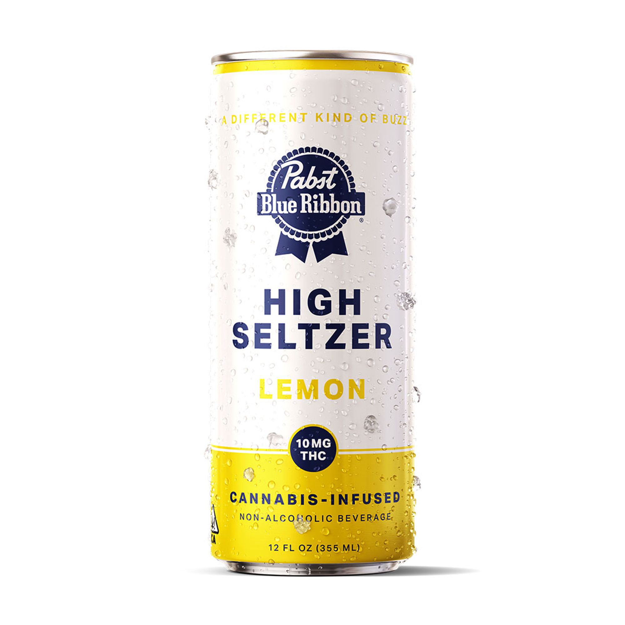 Photograph of product: Pabst Labs | Lemon Infused High Seltzer Single Can | 10mg