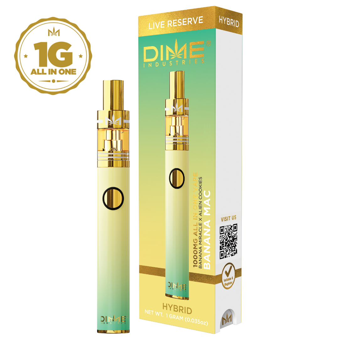 Photograph of product: Banana Mac - Dime Live Resin Disposable