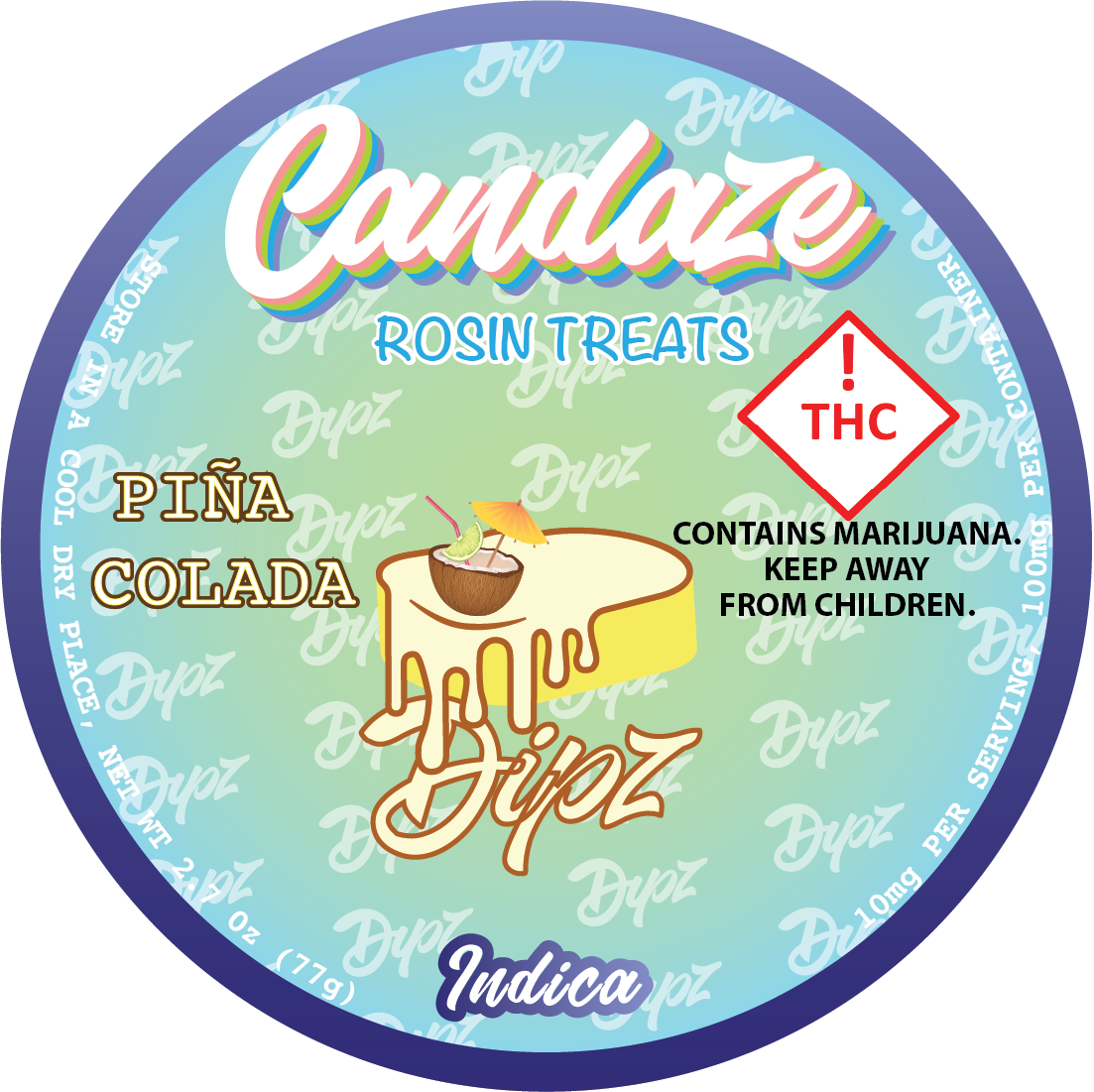 Photograph of product: Candaze | Rosin Gummies (H) Pina Colada Dipz 100mg