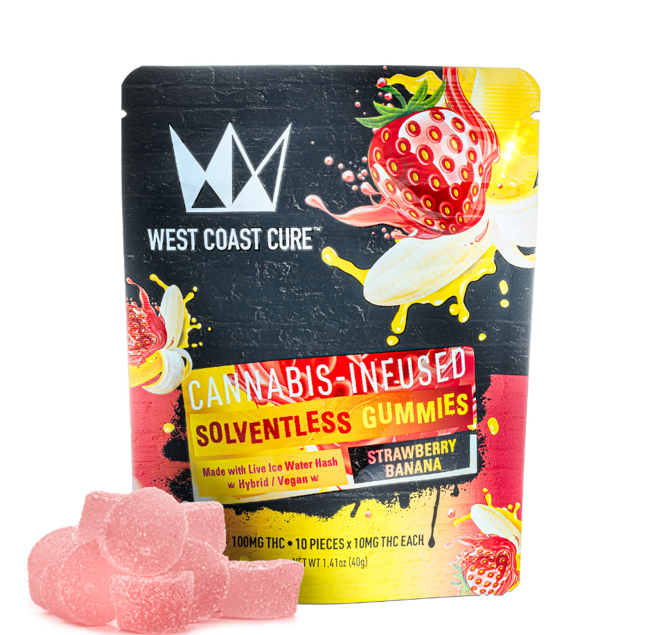 Photograph of product: WCC Strawberry Banana Solventless Hash Gummies (H) 100mg