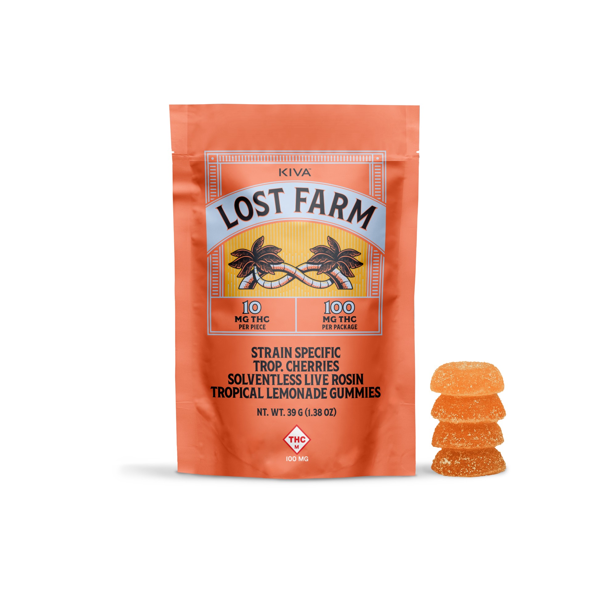 Photograph of product: Tropical Lemonade - Live Rosin Trop Cherries Gummies - 100mg