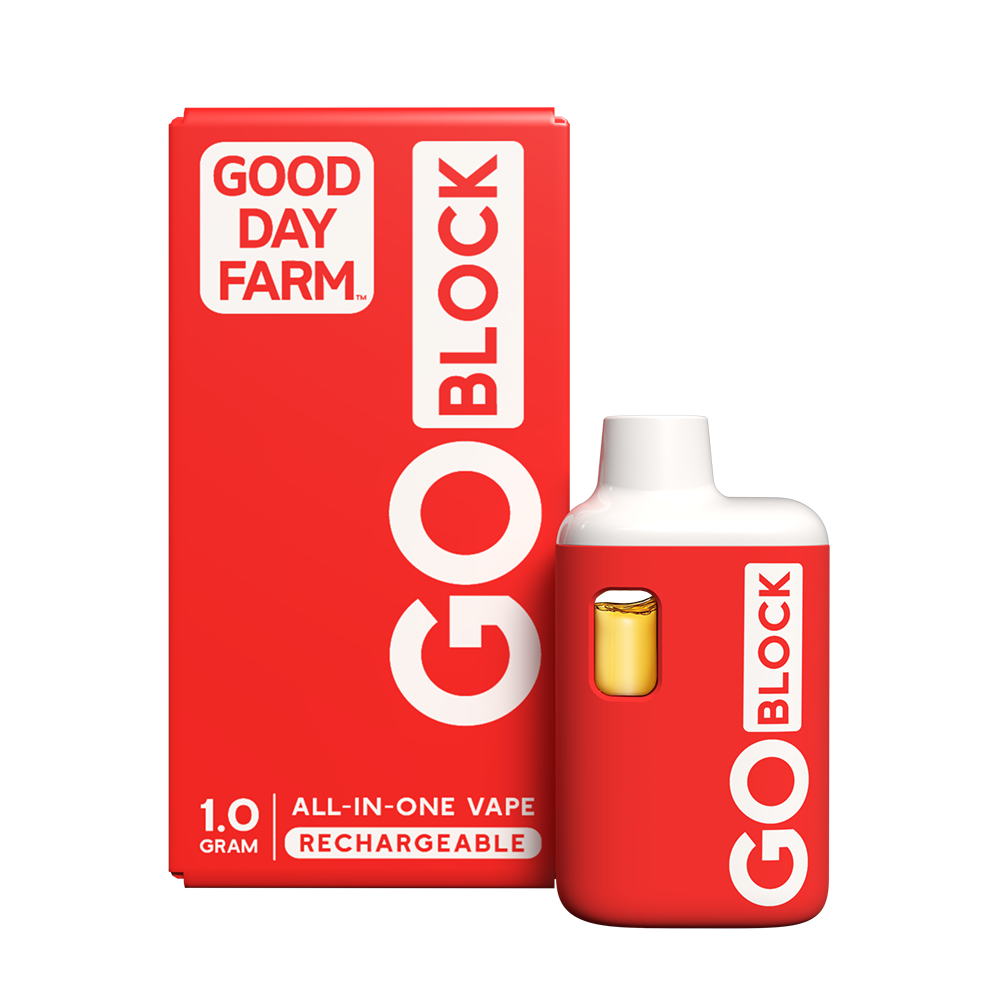 Photograph of product: Disposable Vape - Strawberries and Cream GO Block (Distillate) - GDF