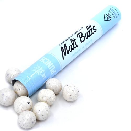 Photograph of product: PUNCH-COOKIES N' CREAM MALT BALLS 100MG