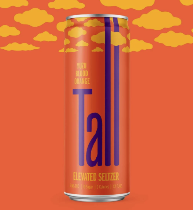 Photograph of product: Yuzu Blood Orange [5mg TH-oui] Seltzer || Tall