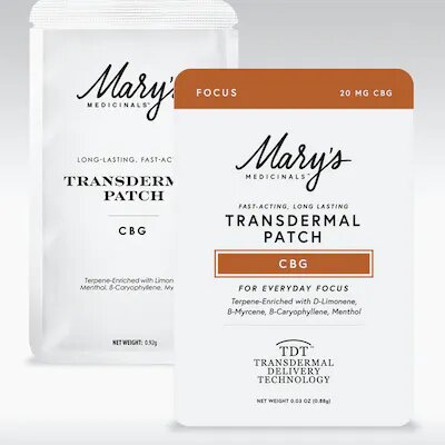 Photograph of product: CBG Transdermal Patch Mary's