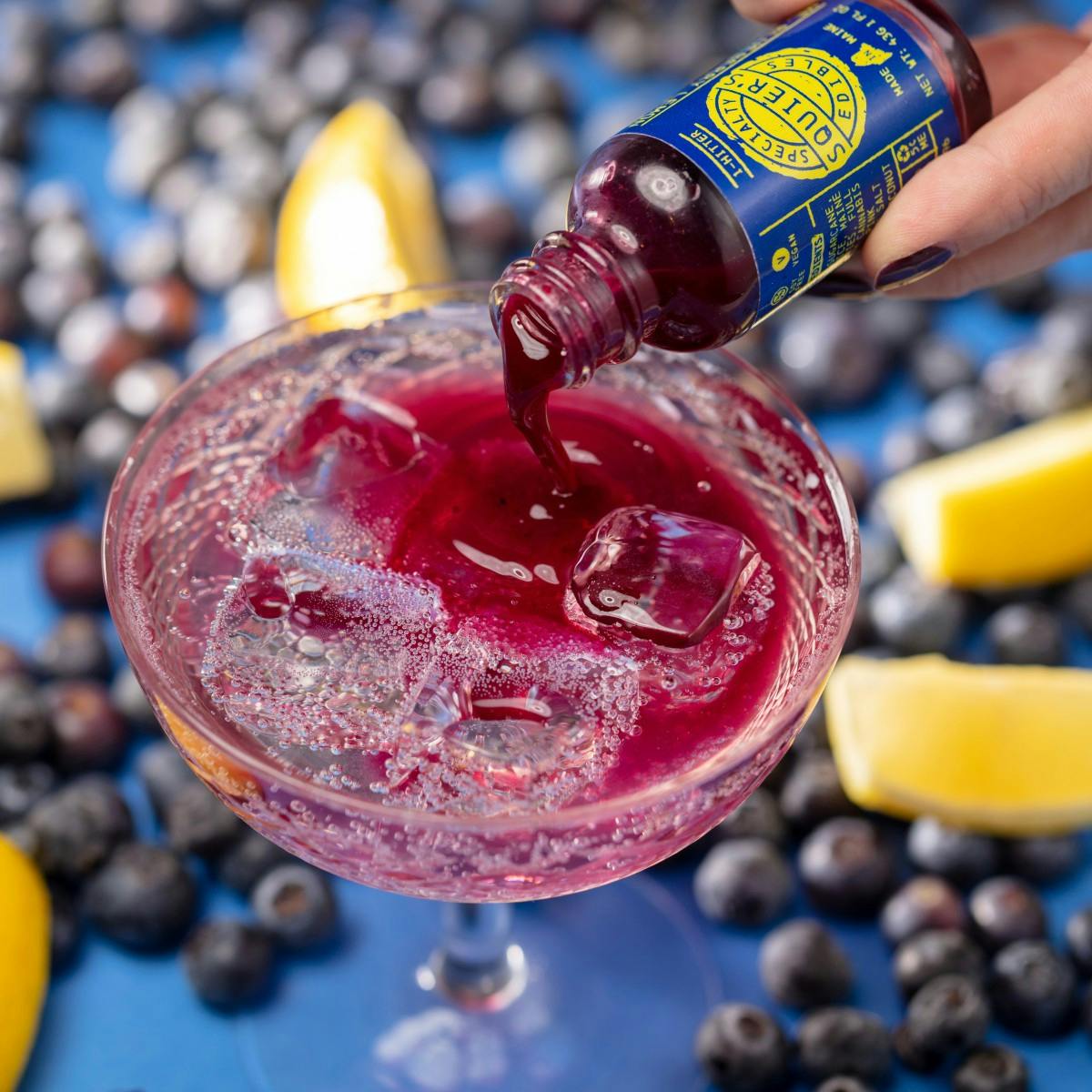 Photograph of product: Blueberry Lemon au chocolat Rosin Elixir 500mg