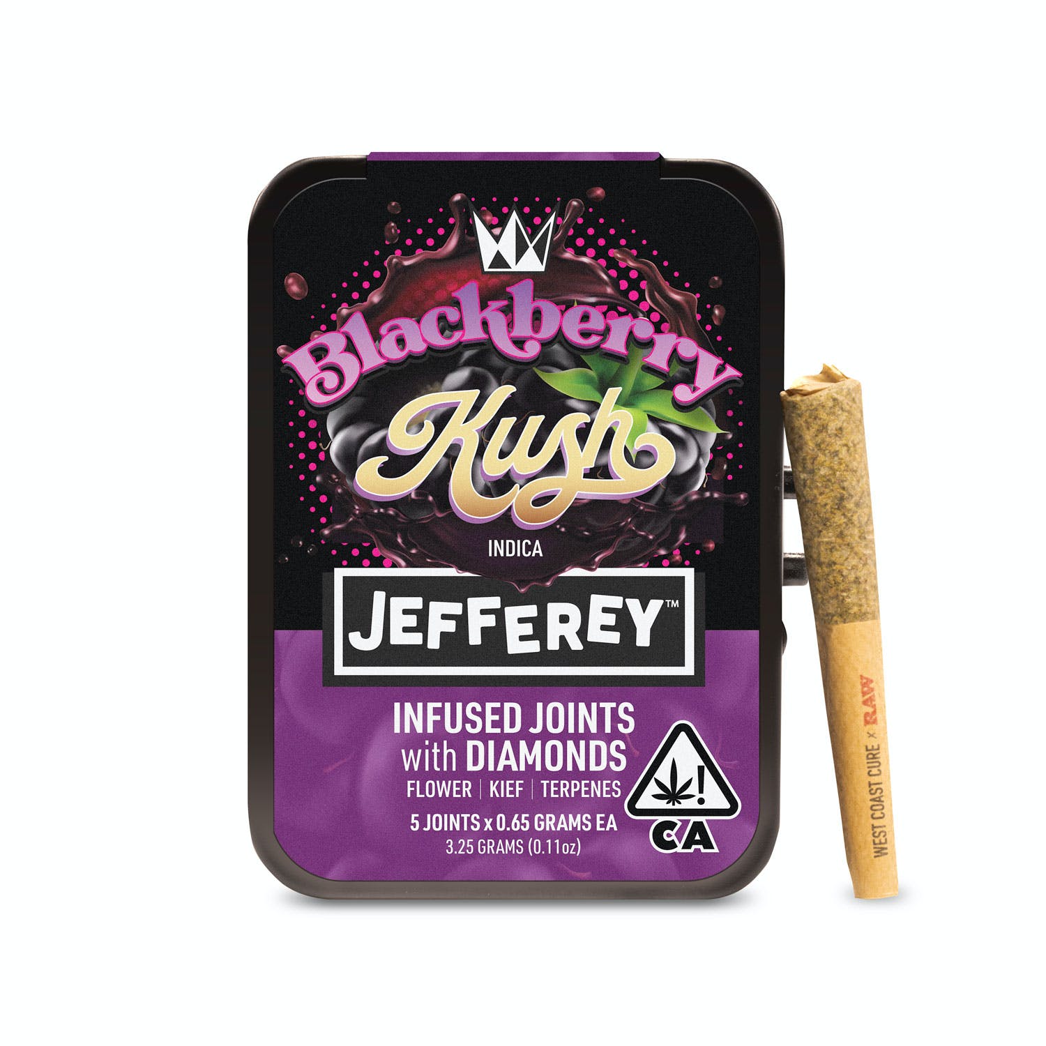 Photograph of product: West Coast Cure x Jefferey - Dabilicious (Indica) 5pk Infused Preroll 3.25g