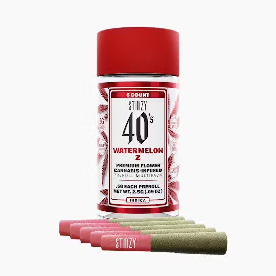 Photograph of product: Watermelon Z 40'S Mini Pre-Roll 5 Pack | 2.5g