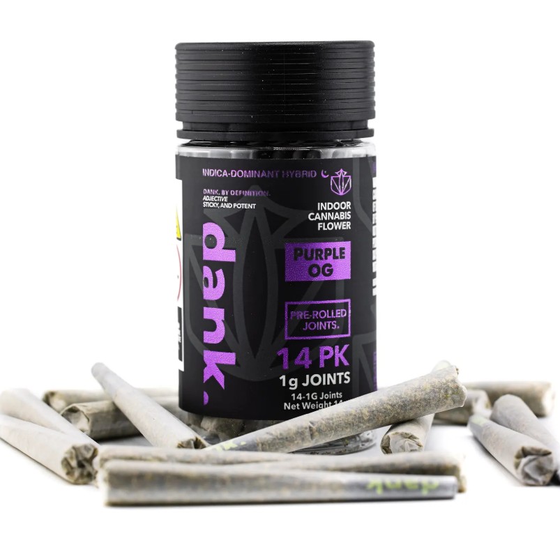 Photograph of product: Dank | Purple OG | 14pk Pre-roll