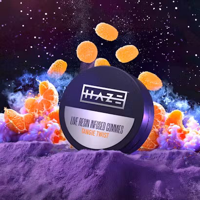 Photograph of product: Tangie Twist | Live Resin Gummies | 5mg | 20pk