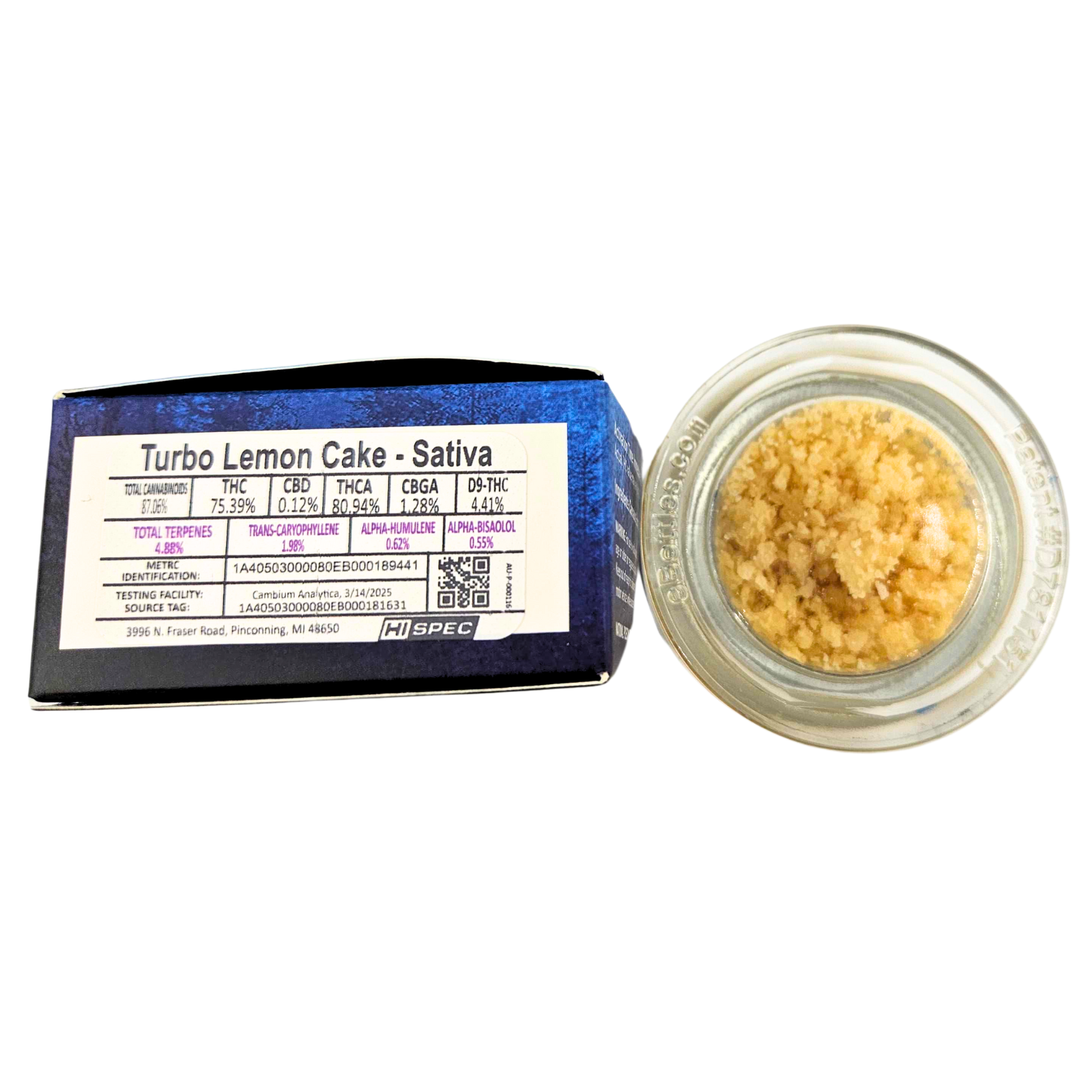 Photograph of product: CANNALICIOUS | Concentrate | Crumble | Turbo Lemon Cake