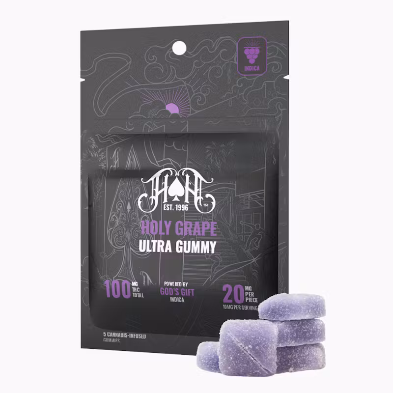Photograph of product: Heavy Hitters | Holy Grape Gummies 5pk, 100mg
