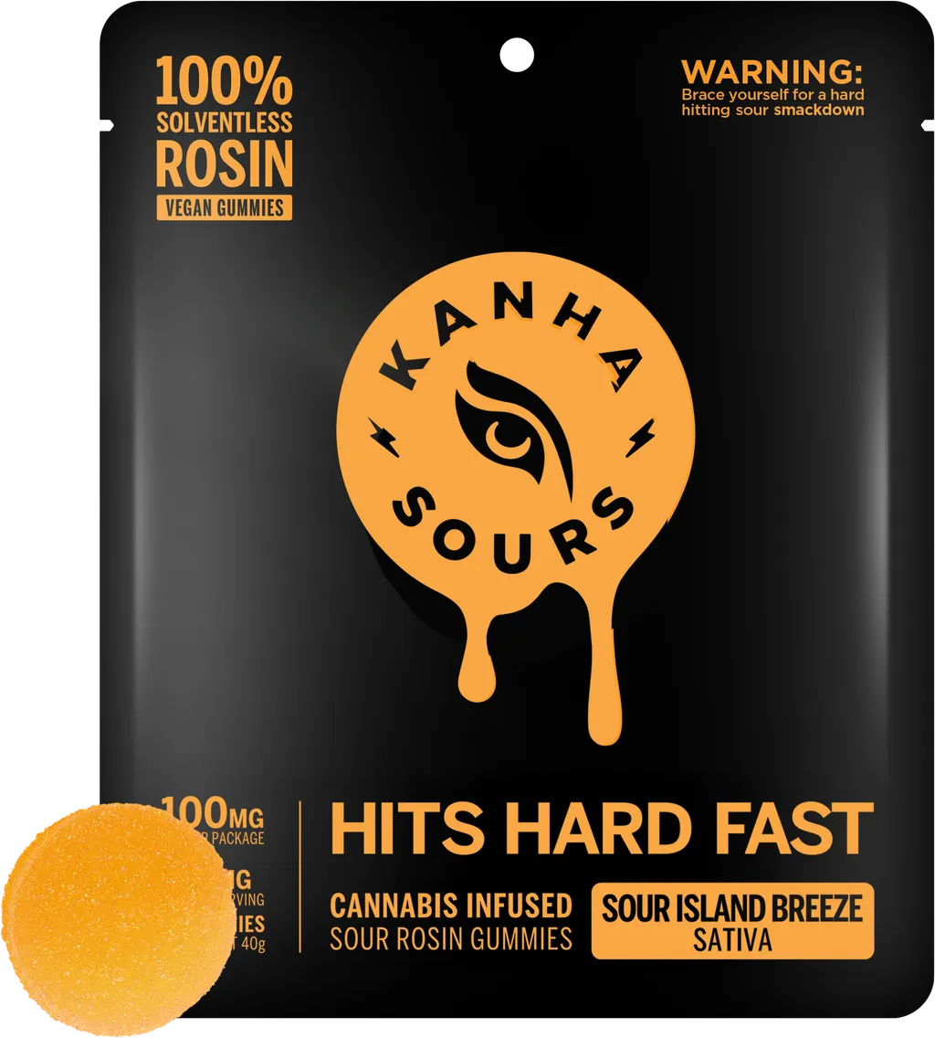 Photograph of product: Live Rosin Gummies | KANHA | Sour Island Breeze [10pk]