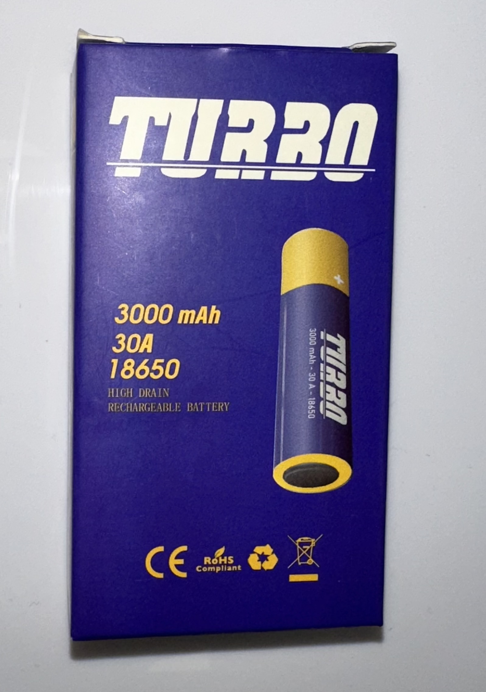 Photograph of product: Turbo Box Mod Battery (Individual)
