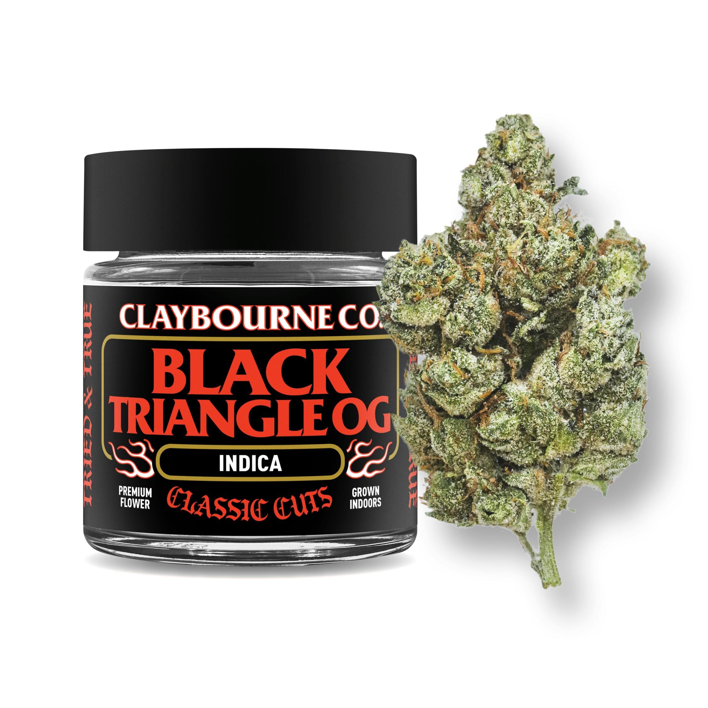 Photograph of product: BLACK TRIANGLE OG 3.5G FLOWER