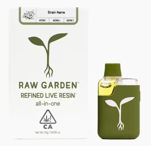 Photograph of product: RAW GARDEN COOKIES N PUNCH LIVE RESIN ALL IN ONE Oui'd 1G