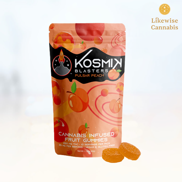 Photograph of product: 10-PACK 250MG PULSAR PEACH GUMMIES