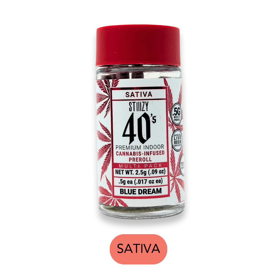 Photograph of product: 40s - Blue Dream - Infused Preroll Pack - 5pk - 2.5g