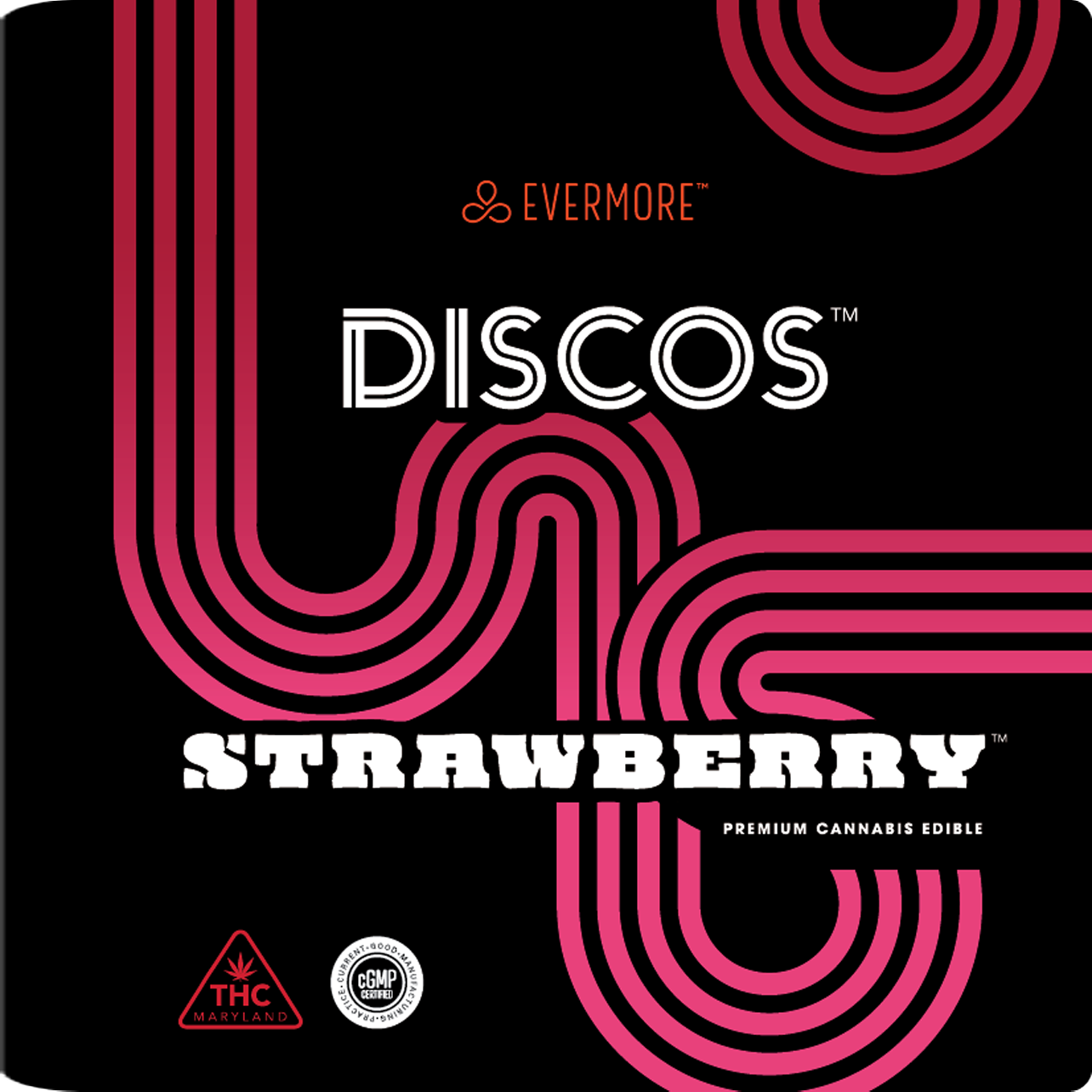 Photograph of product: EV Strawberry Discos 100mg $20