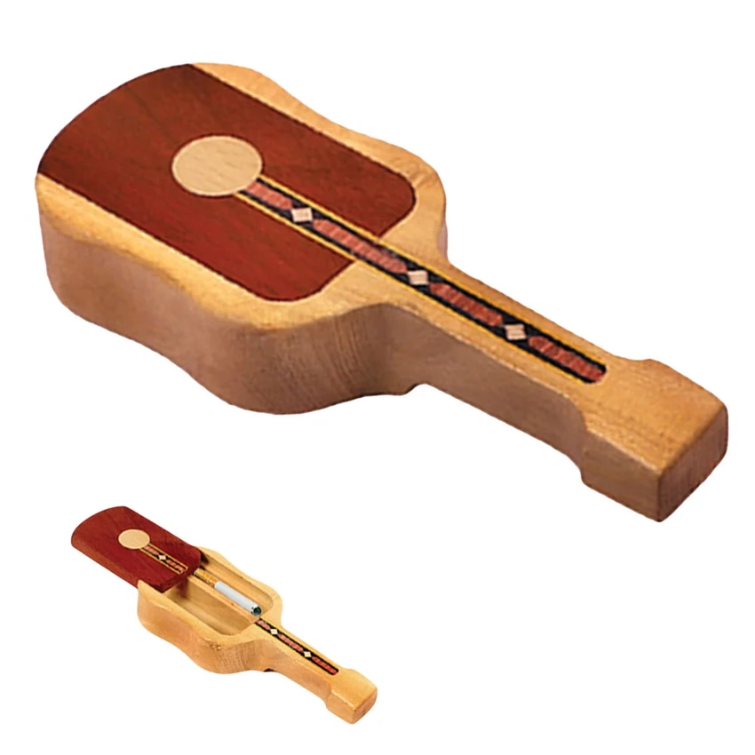 Photograph of product: Guitar With Magnetic Slide Lid Wood Dugout - 5.5"