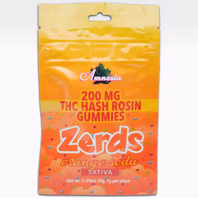 Photograph of product: Amnesia - 200mg Zerds au chocolat Rosin - Orange Soda