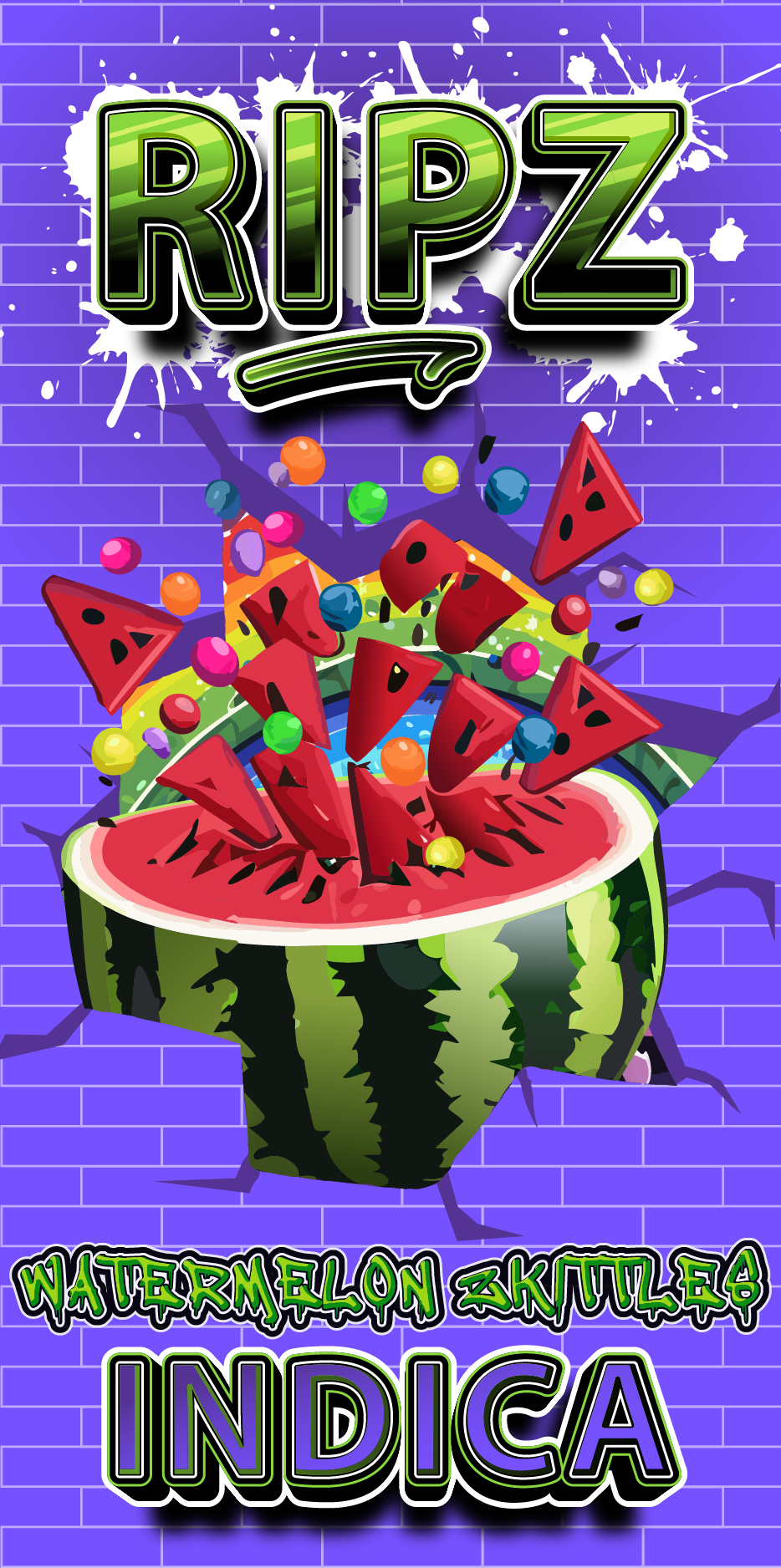 Photograph of product: RIPZ | WATERMELON ZKITTLES | 510 CART