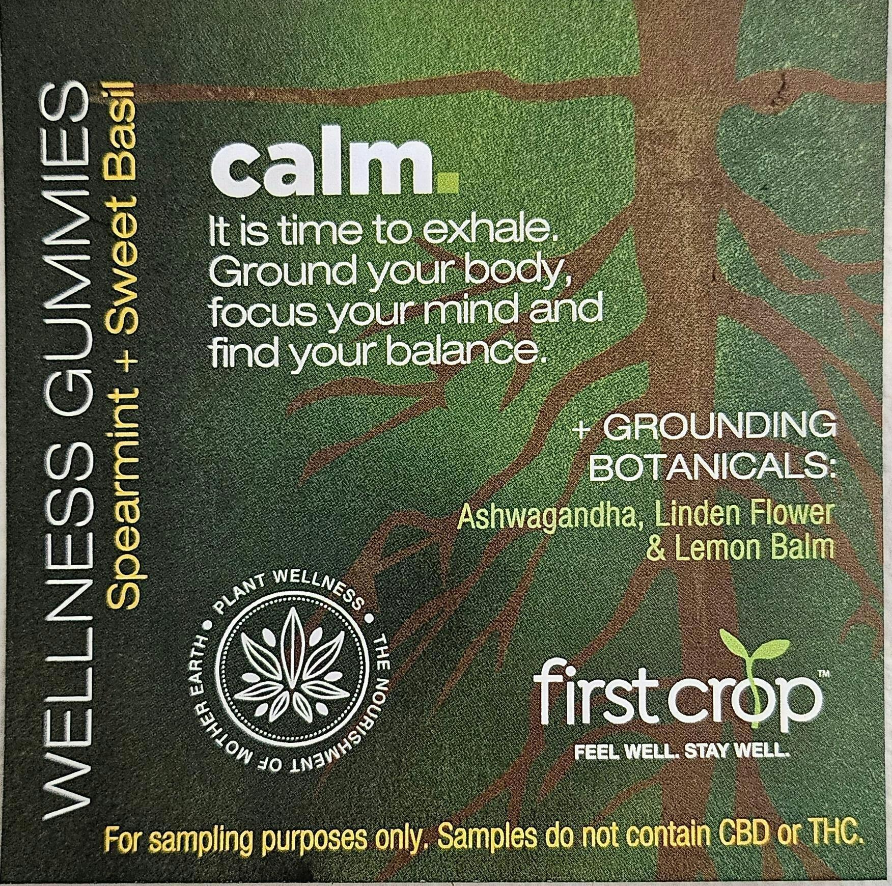 Photograph of product: First Crop - Calm - live rosin gummies - 100mg