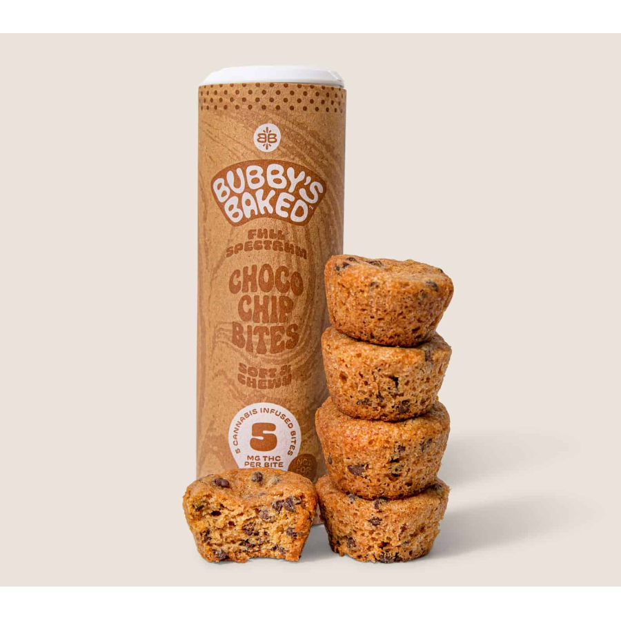 Photograph of product: Baked Goods | Chocolate Chip Cookie Bites | 25mg | 5pk | Bubby's Baked