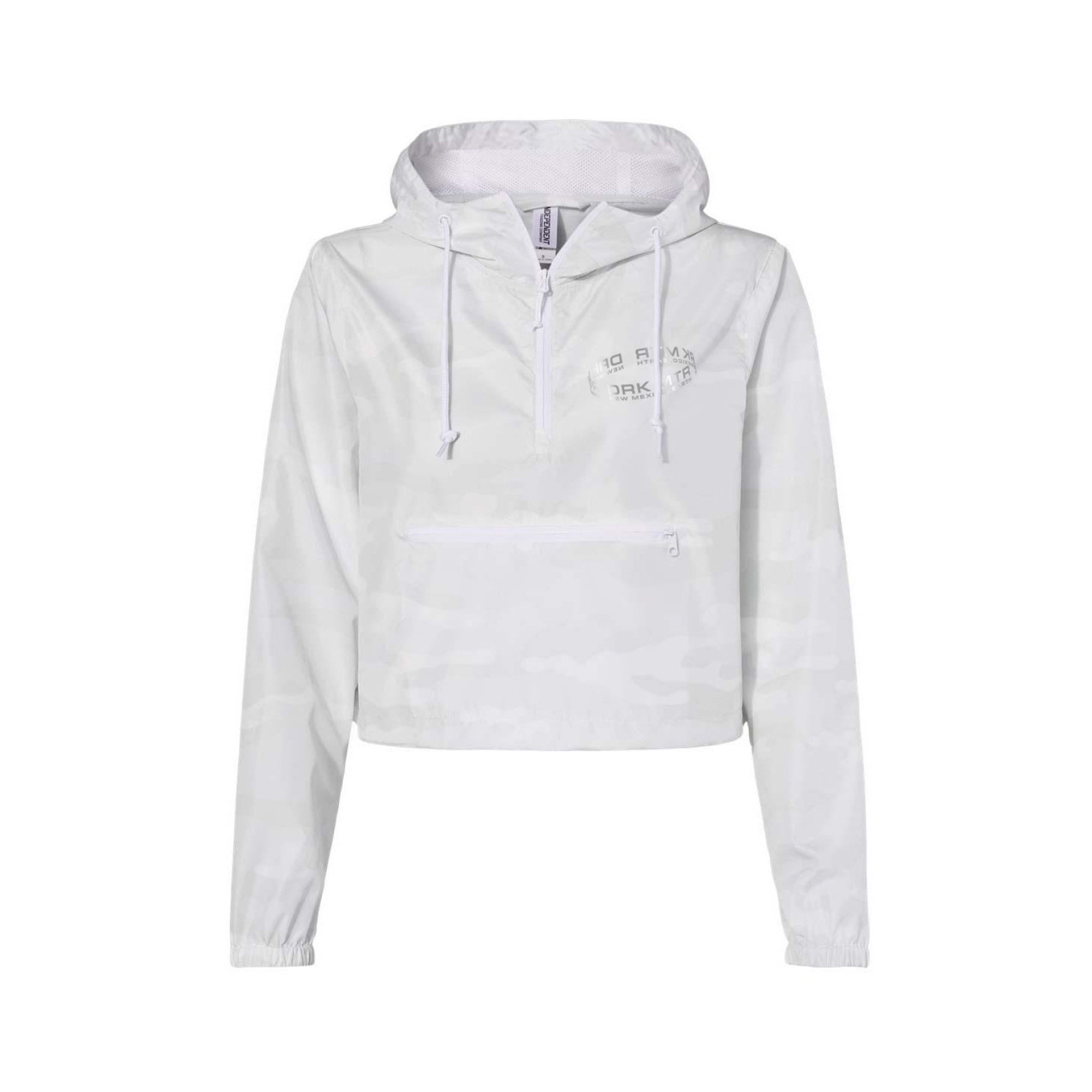 Photograph of product: White Crop Top Windbreaker