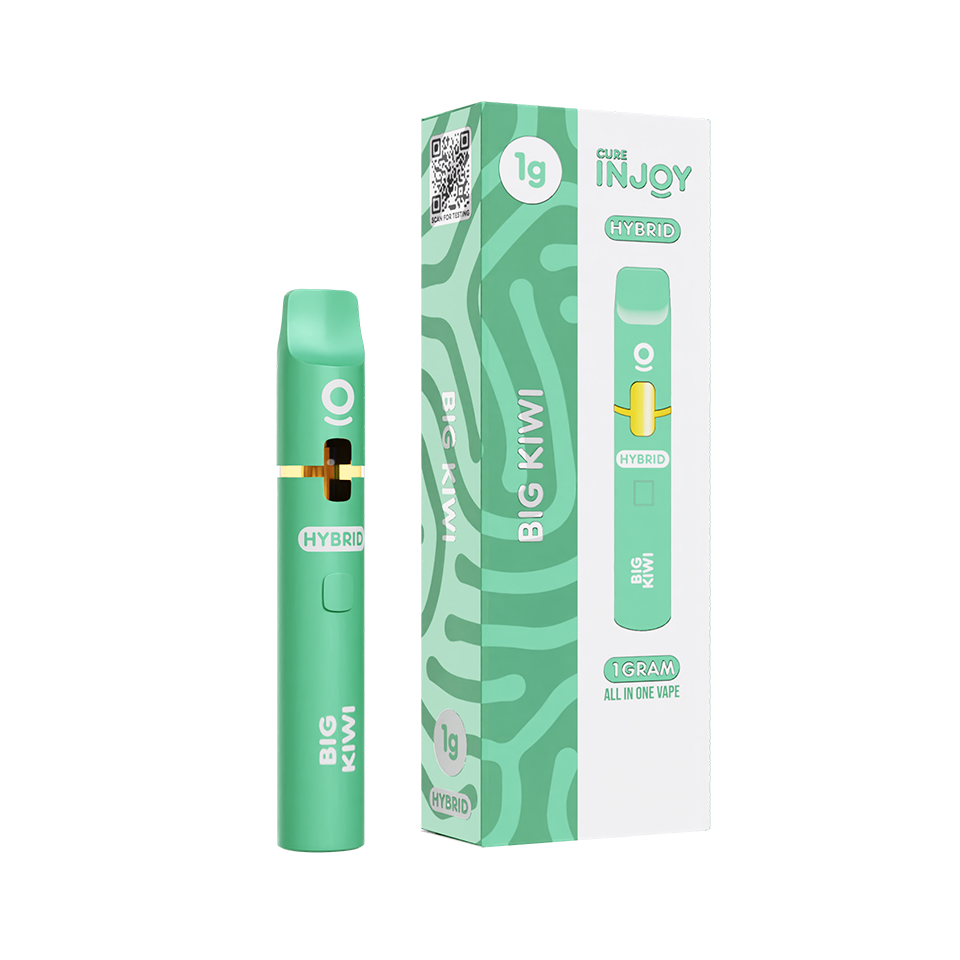 Photograph of product: CURE INJOY - DISPOSABLE DISTILLATE - 1G - BIG KIWI - HYBRID