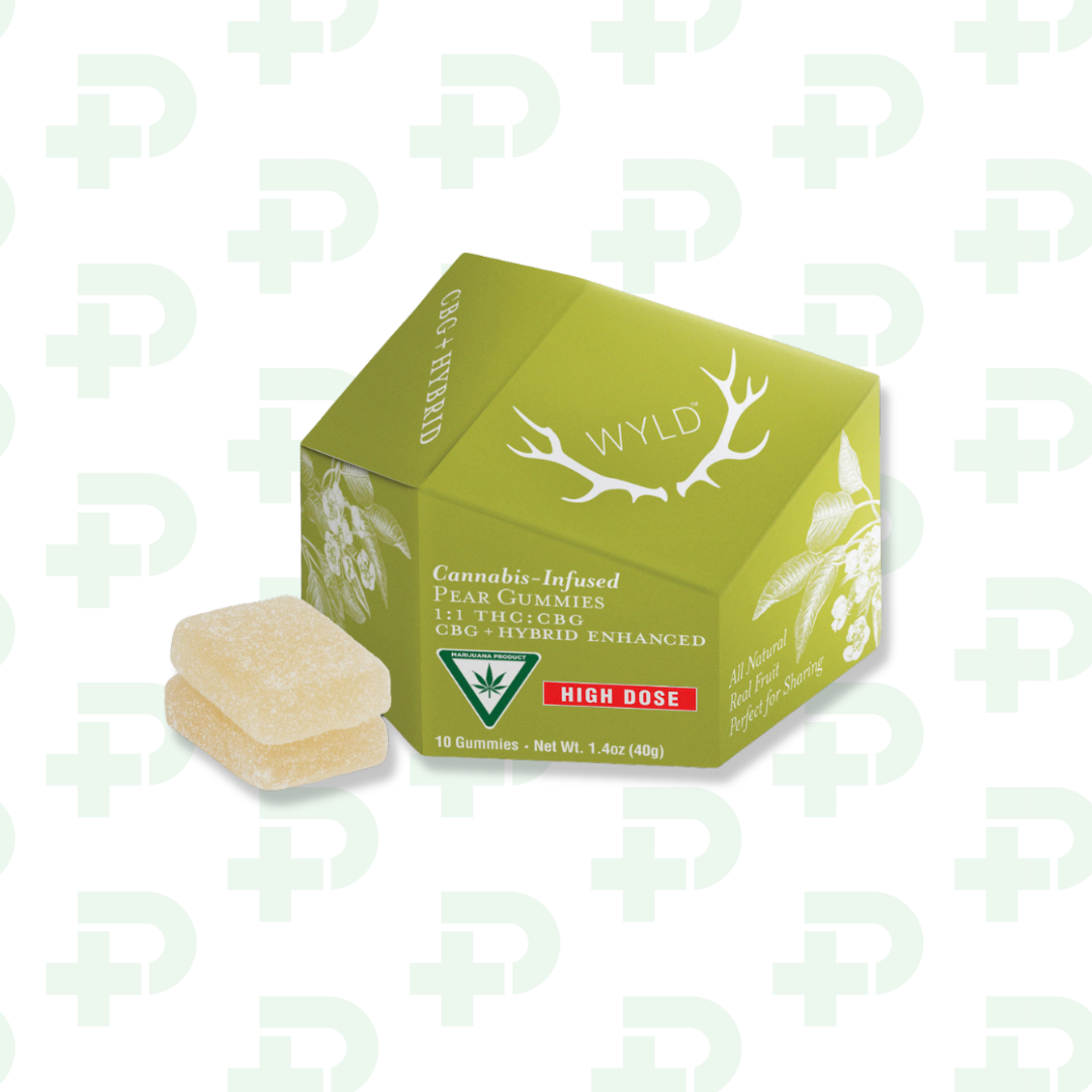 Photograph of product: WYLD Gummies - Hybrid - Pear 200mg TH-oui : 200mg CBG