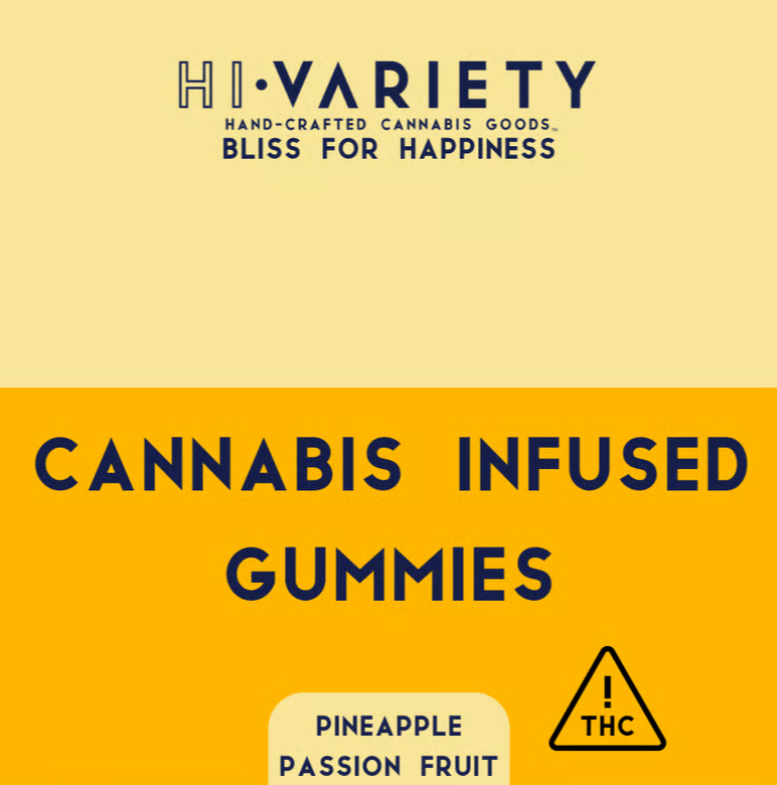 Photograph of product: Bliss Ratioed Pineapple Passion Fruit Chewable Gels 400mg (10-Pack | 40mg Each)