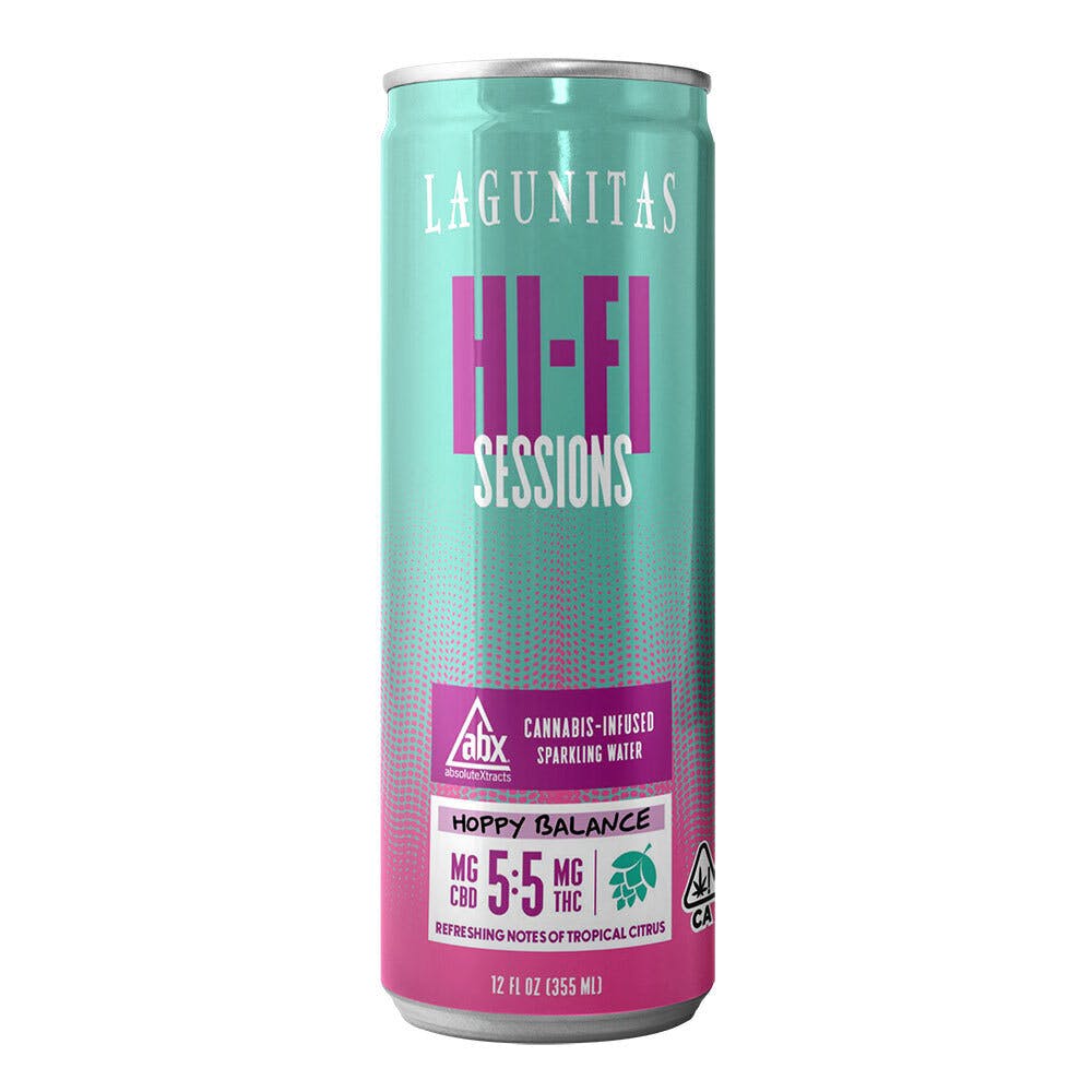 Photograph of Product: HI-FI SESSIONS HOPPY BALANCE 1:1 CBD SPARKLING WATER SINGLE 5MG