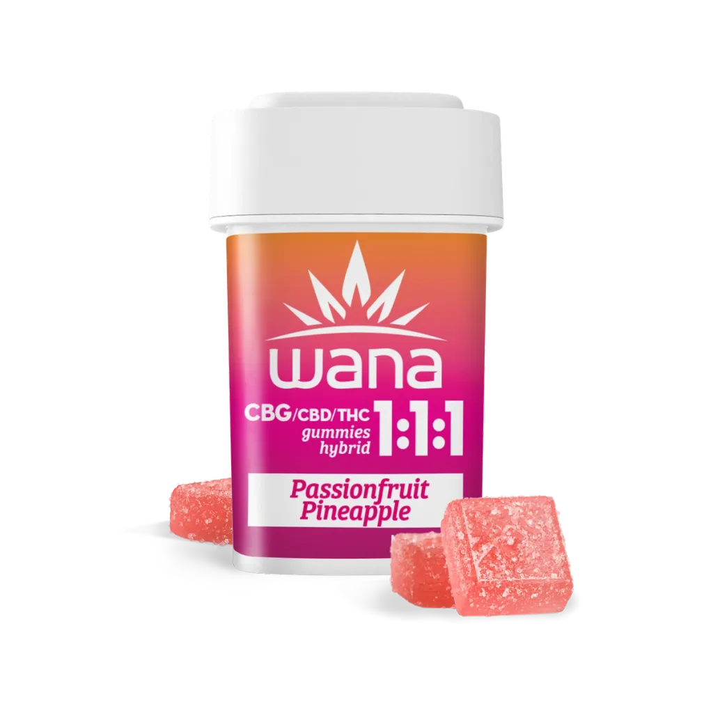 Photograph of Product: Classic Passionfruit Pineapple 1:1:1 CBD/CBG/THC Gummies [10 pack] | 100mg