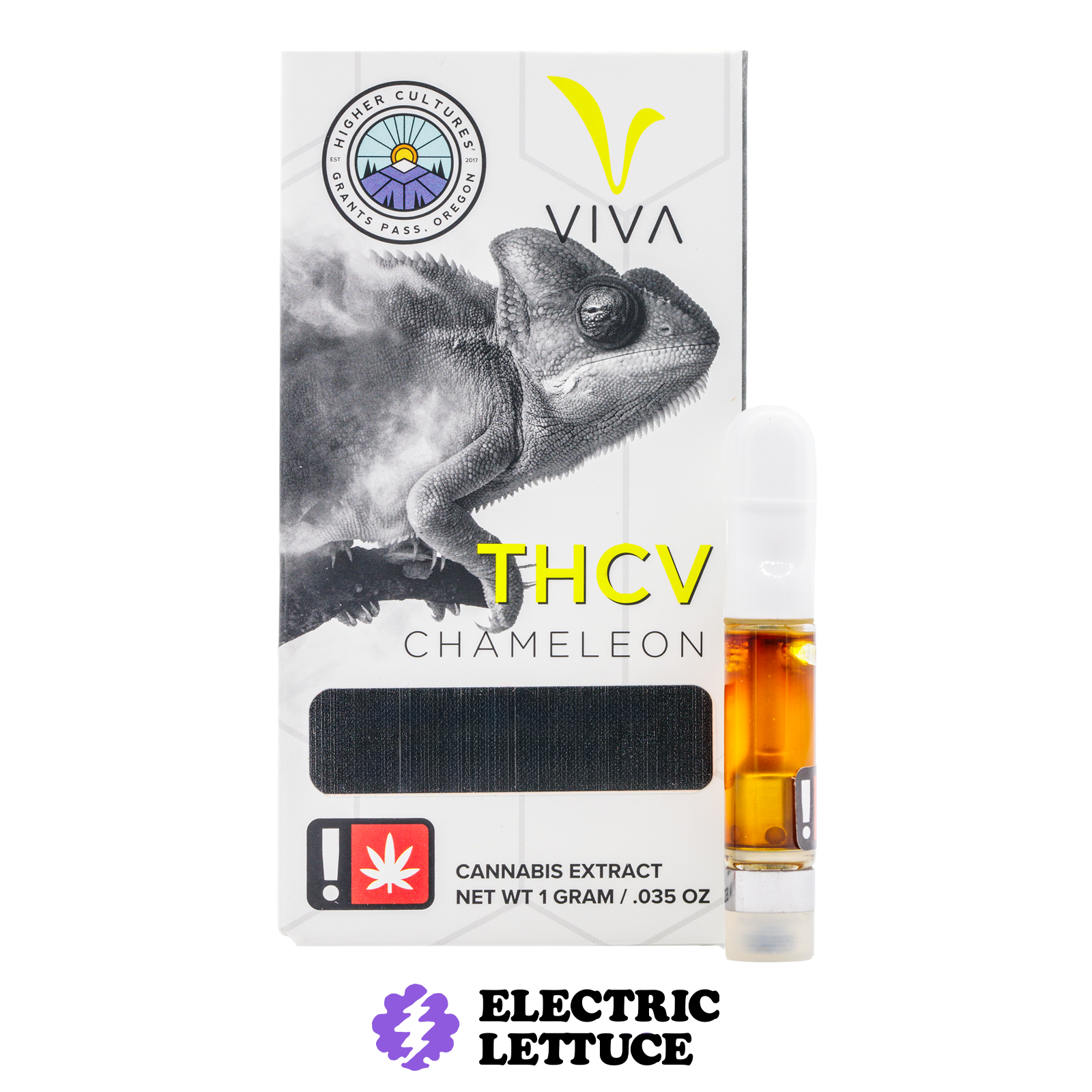 Photograph of product: Higher Cultures Viva La Grasa TH-ouiV Live Resin Cartridge 1g
