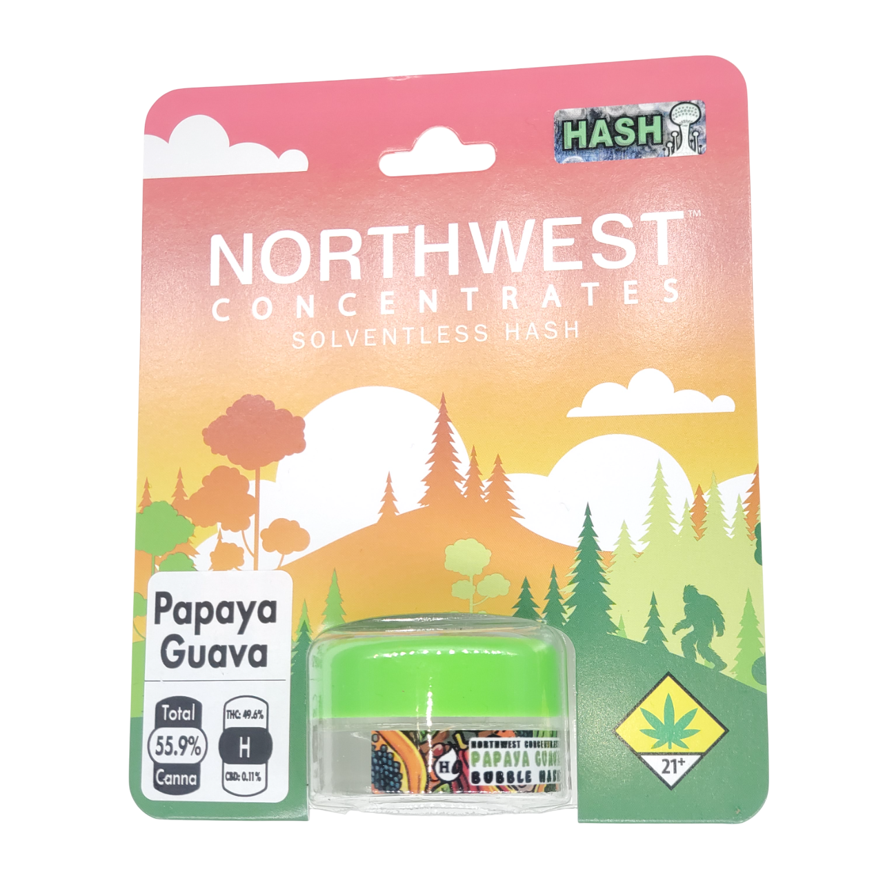 Photograph of product: Northwest Concentrates CON Papaya Guava Bubble au chocolat 1g
