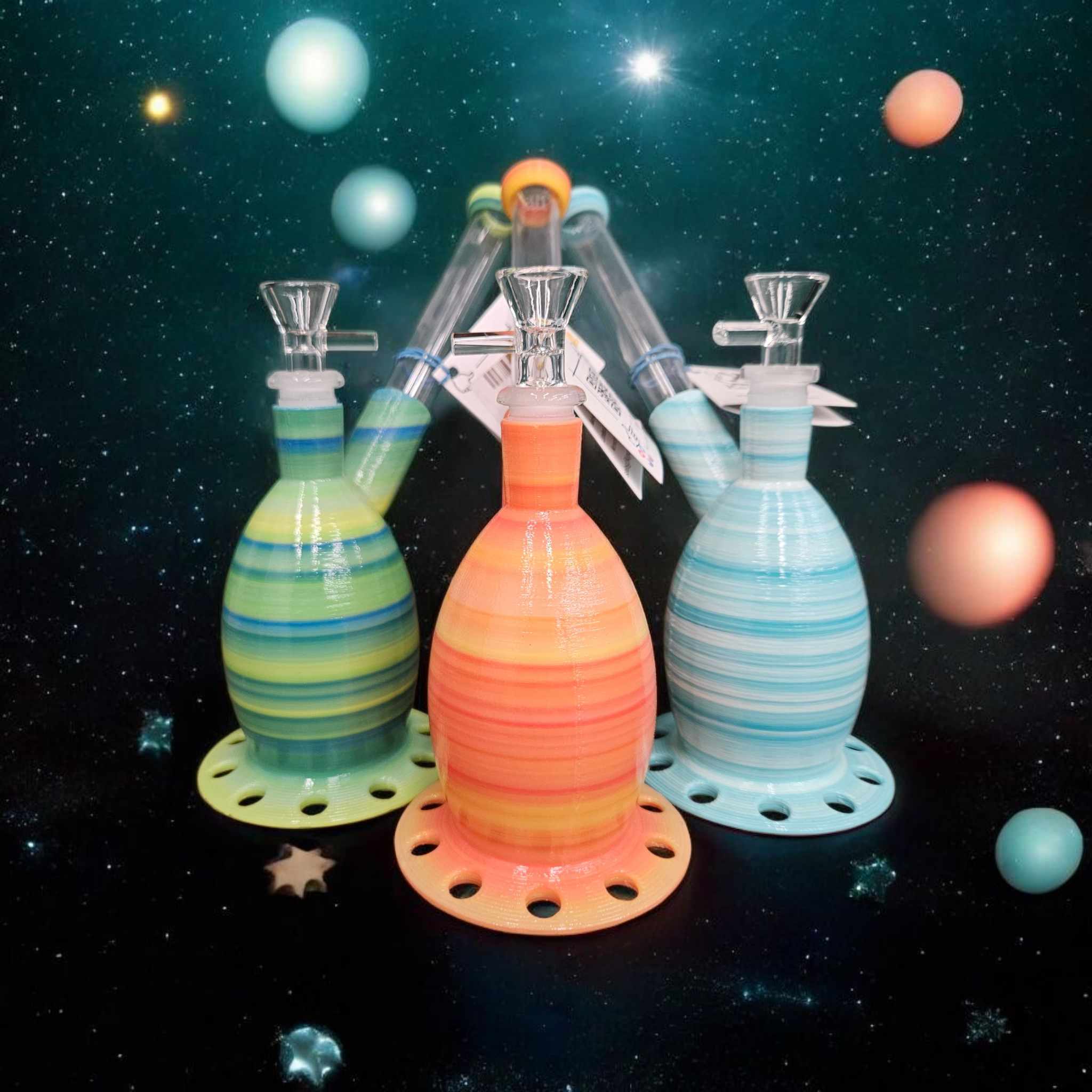 Photograph of product: A-Bomb 8" 3D Printed Dab Rig - Kayd Mayd