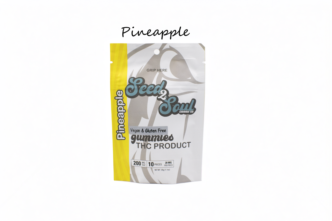 Photograph of product: Seed2Soul | Pineapple | Gummies 200mg (10pk)