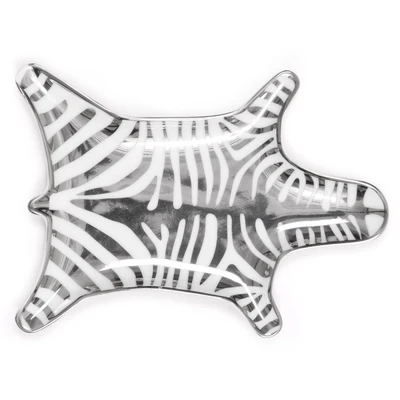 Photograph of product: Jonathan Adler | Zebra Stacking Dish | Silver