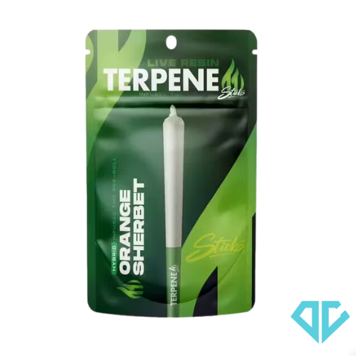 Photograph of product: Terpene Sticks Orange Sherbet Live Resin Infused Pre-Roll 1.2g