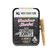 Photograph of product: Rainbow Sherbet 5pk Pre Rolls