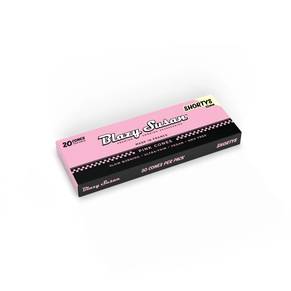 Photograph of product: Blazy Susan | Pink Paper Shorty (53mm) Cones, 20pk